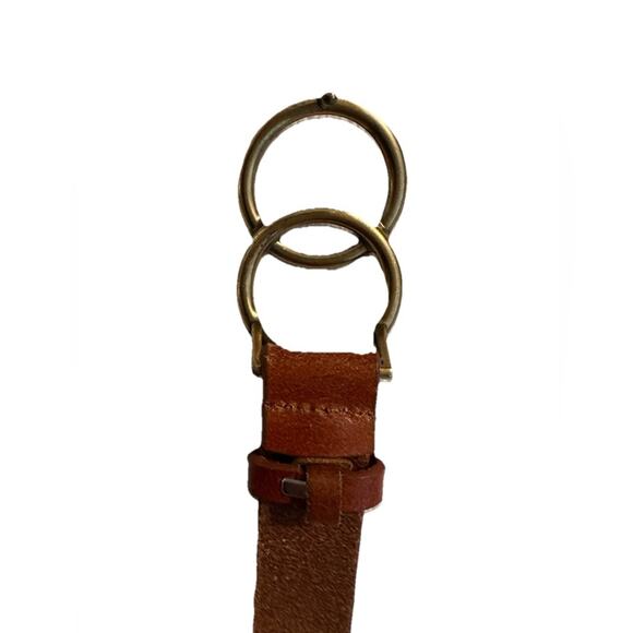 Most Wanted Women’s Double Circle Pin Hole Closure Belts. Cognac & Black XL BOTH - Picture 8 of 16